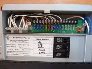 RV electrical panel