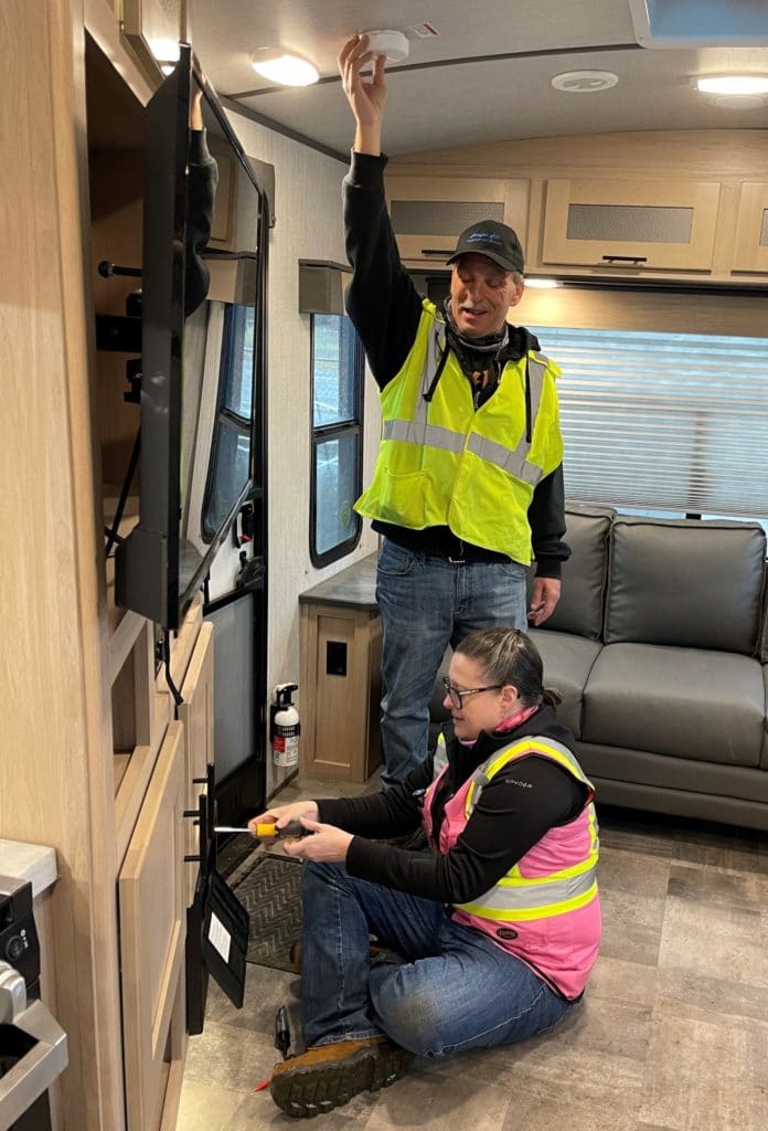 Amayzin RV onsite Jackson County, OR – working with FEMA, inspecting travel trailers for safety for Almeda fire survivors