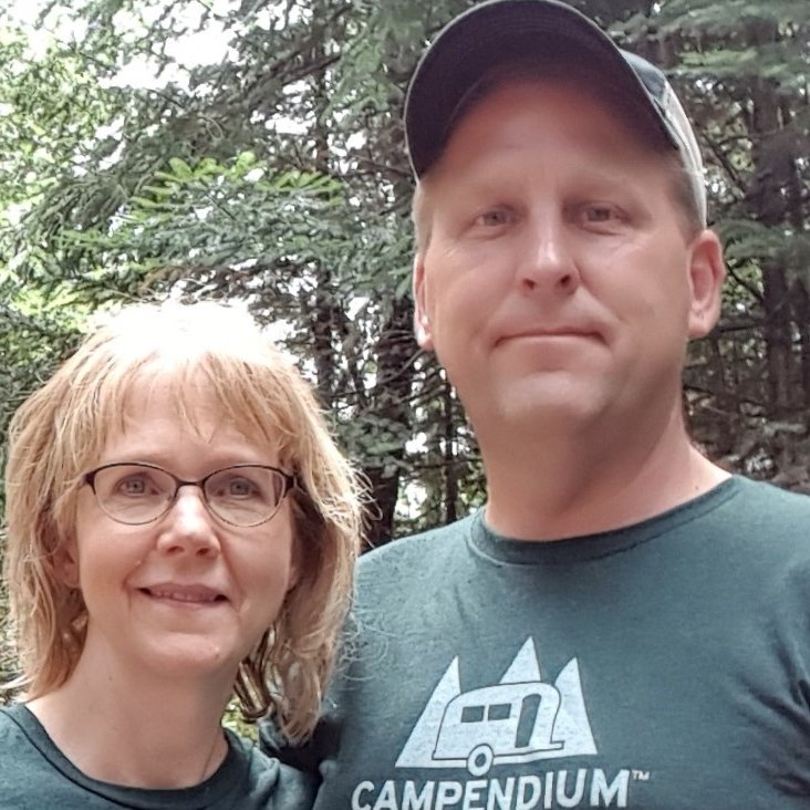 The Johnsons camping in northern Minnesota