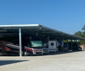 Covered RV Storage for Motorhomes and Towable RVs